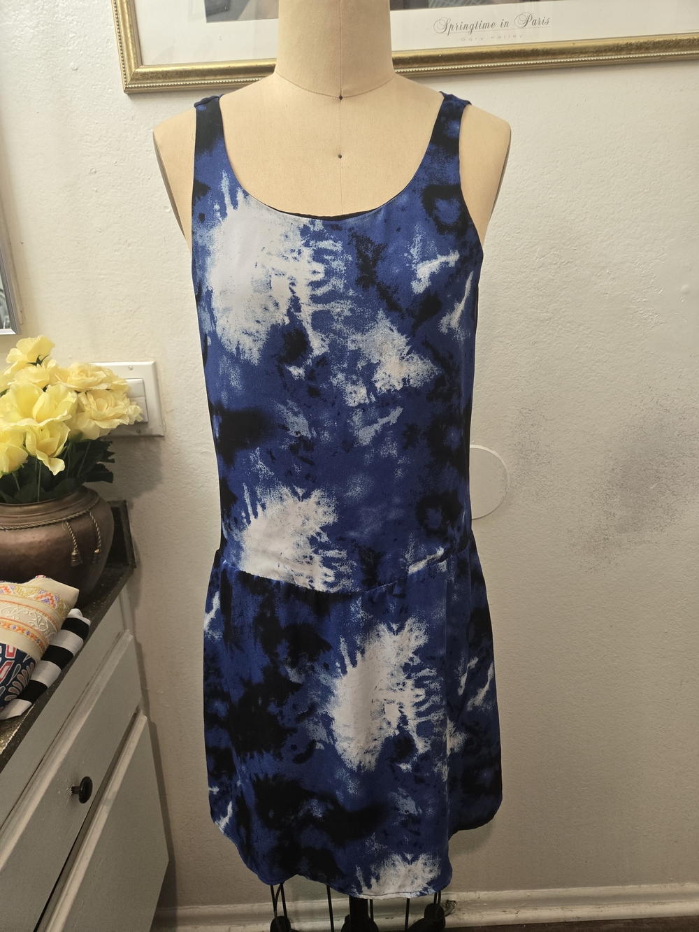 Forever 21 Blue Tie-Dye Midi Dress